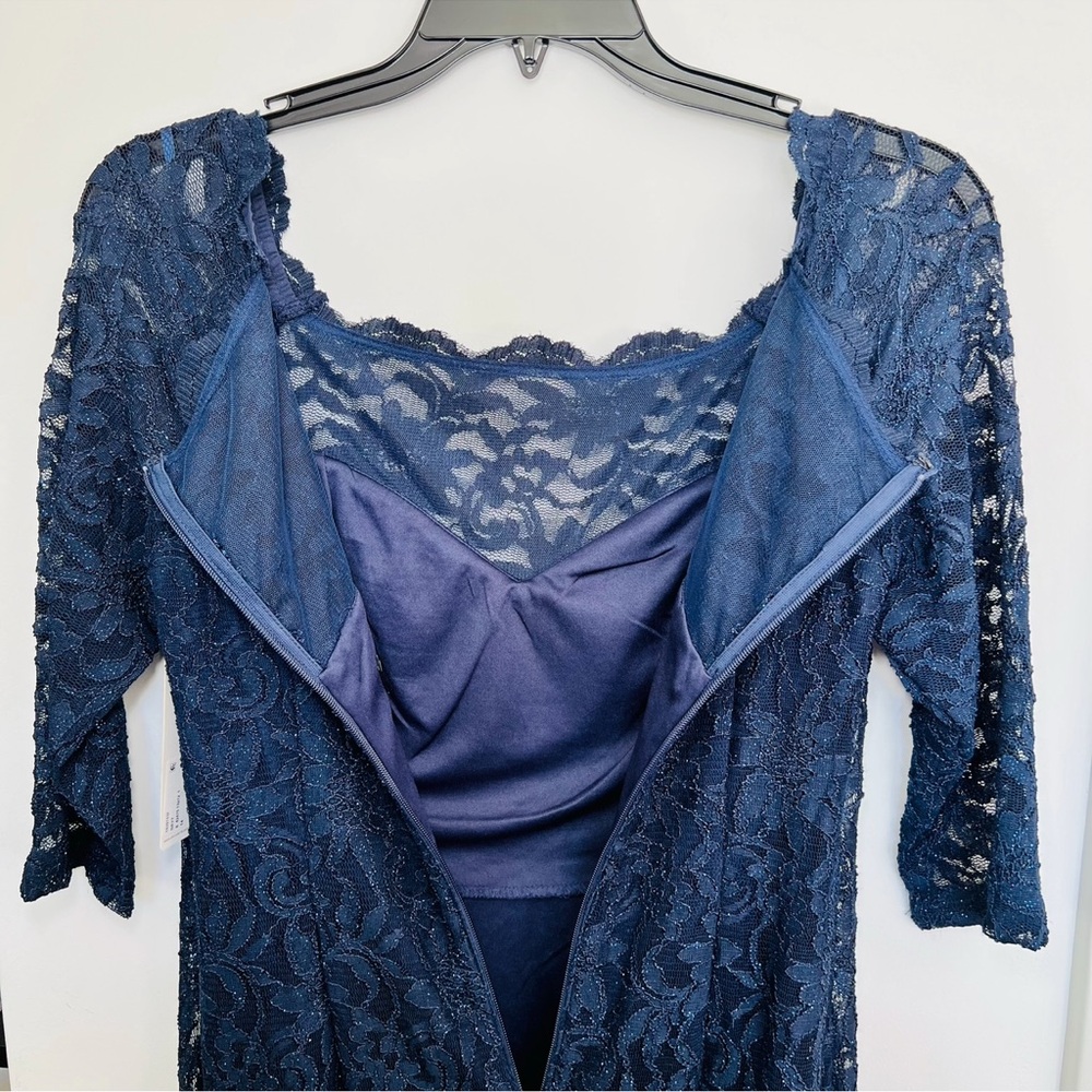 Navy Blue Lace Formal Mermaid Gown Mother Bride Off Shoulder Dress DECODE 1.8 - Picture 13 of 16